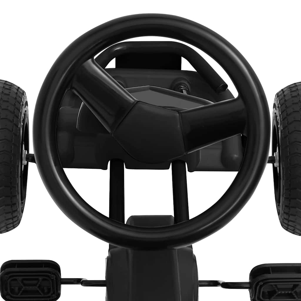 Pedal-go-kart med pneumatiske dekk svart