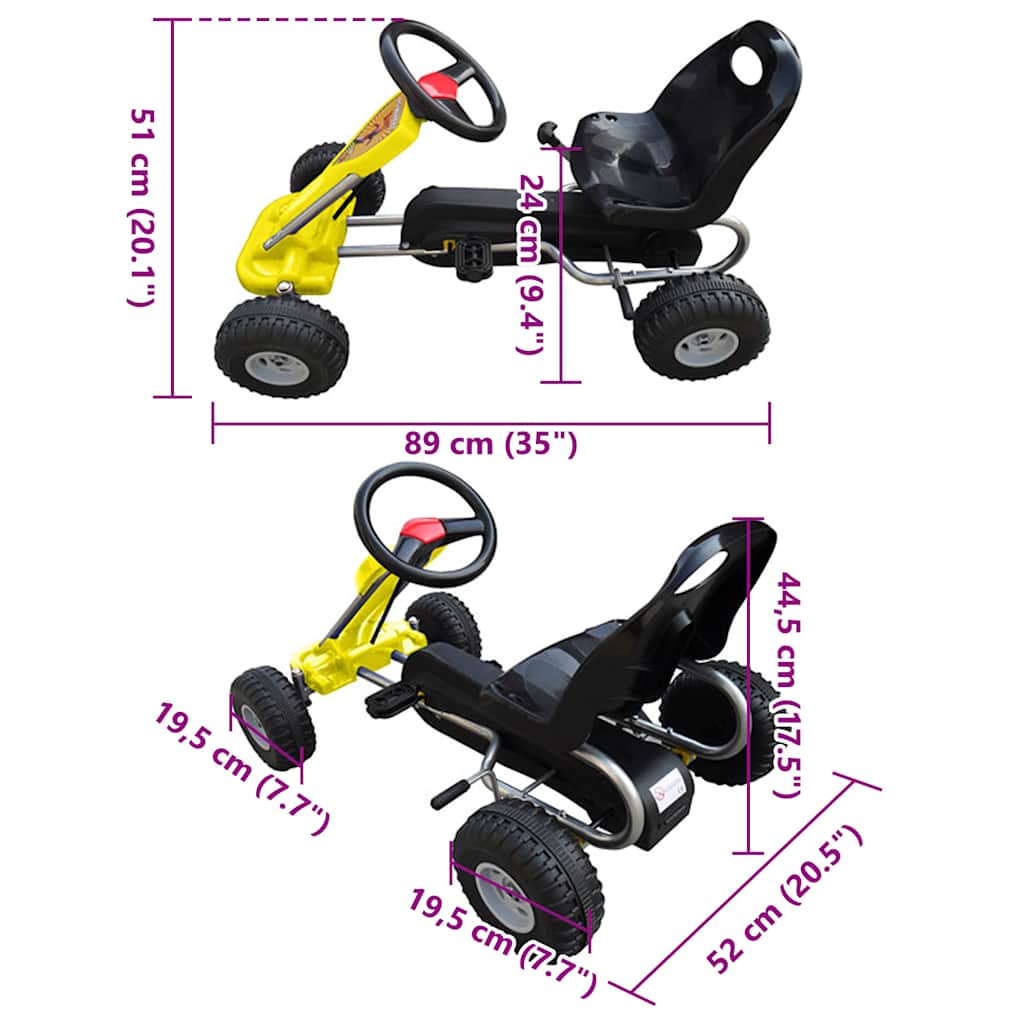 Pedal-go-kart gul