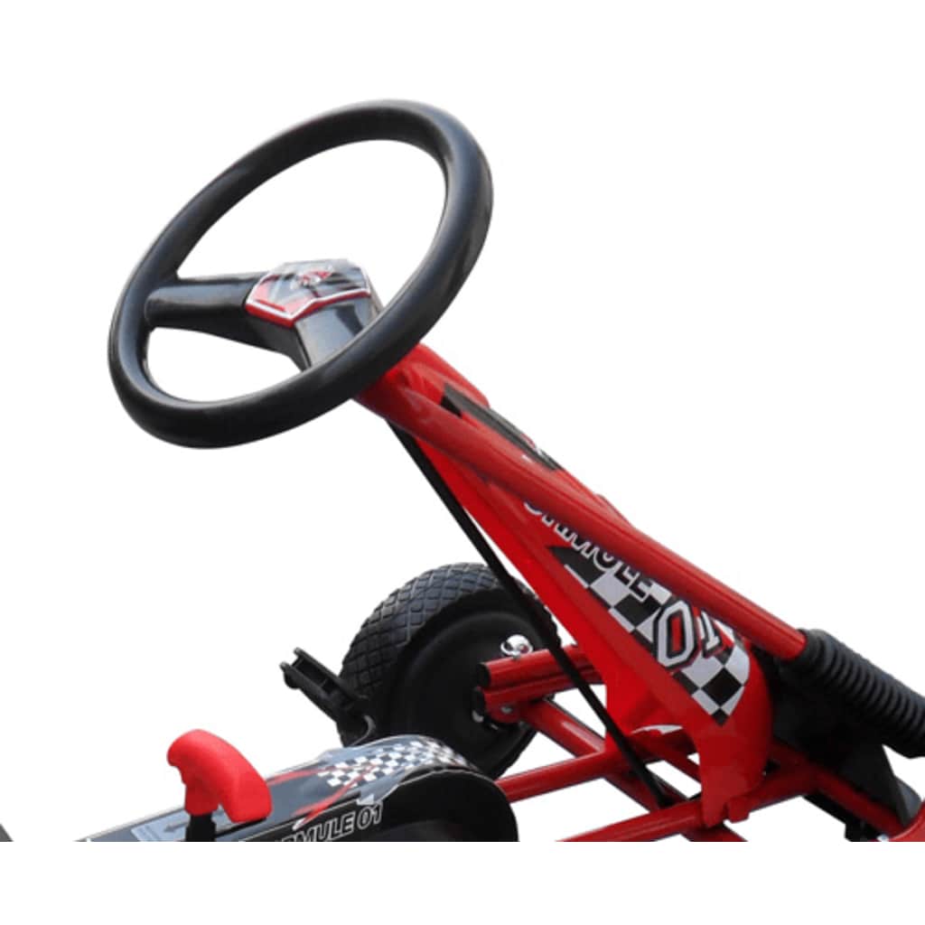 Pedal-go-kart for barn rød
