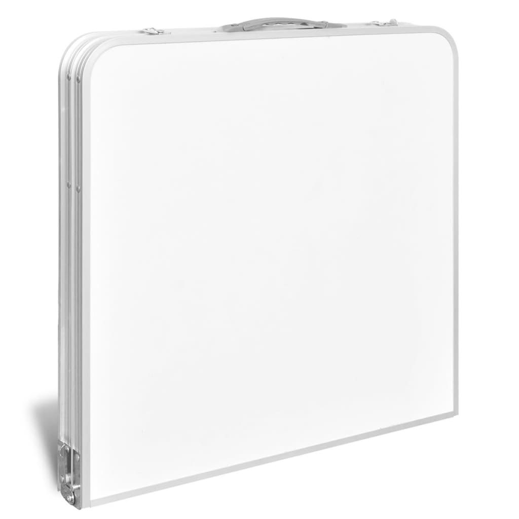 Sammenleggbart campingbord høydejusterbar aluminium 120x60 cm