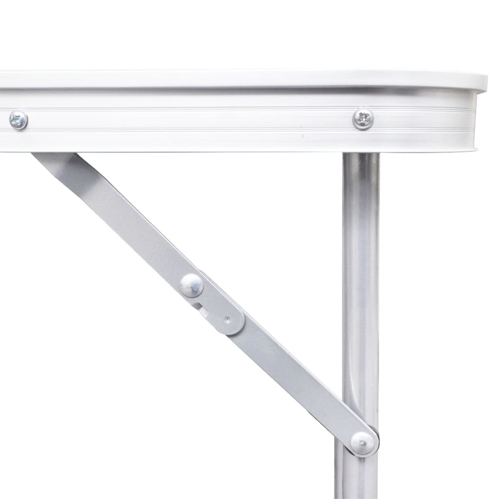 Sammenleggbart campingbord høydejusterbar aluminium 180 x 60 cm
