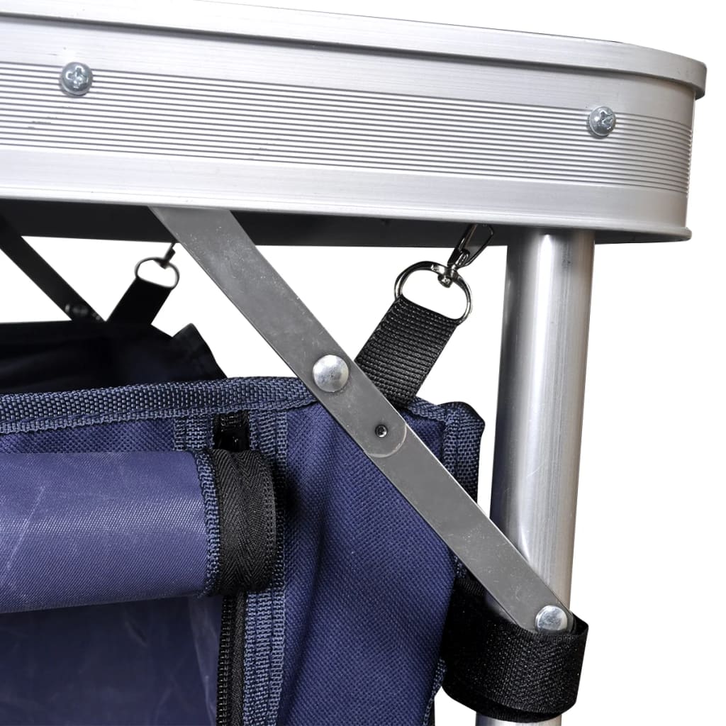 Sammenleggbar campingskap med aluminiumsramme