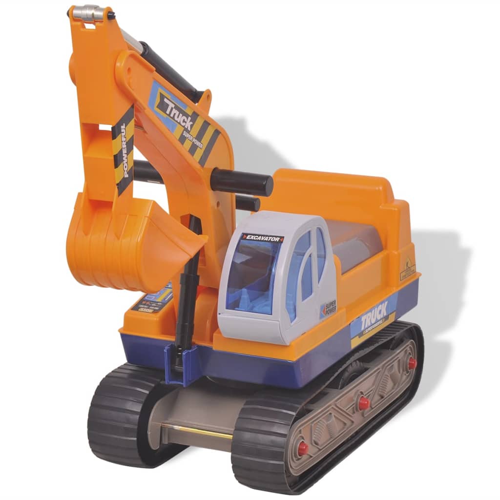 Lekebil Gravemaskin Plastikk Gul