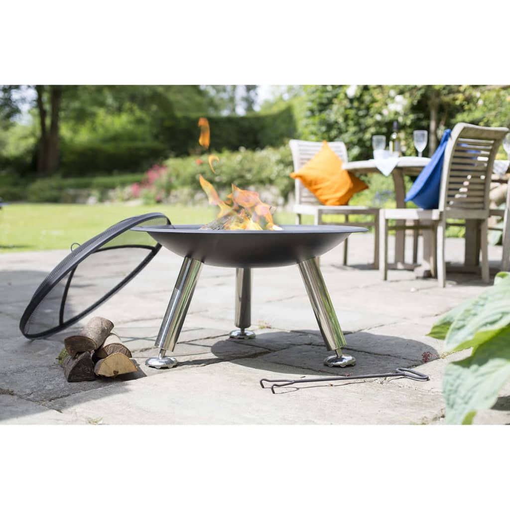 Bålfat Chicago svart stål 75 cm 85013