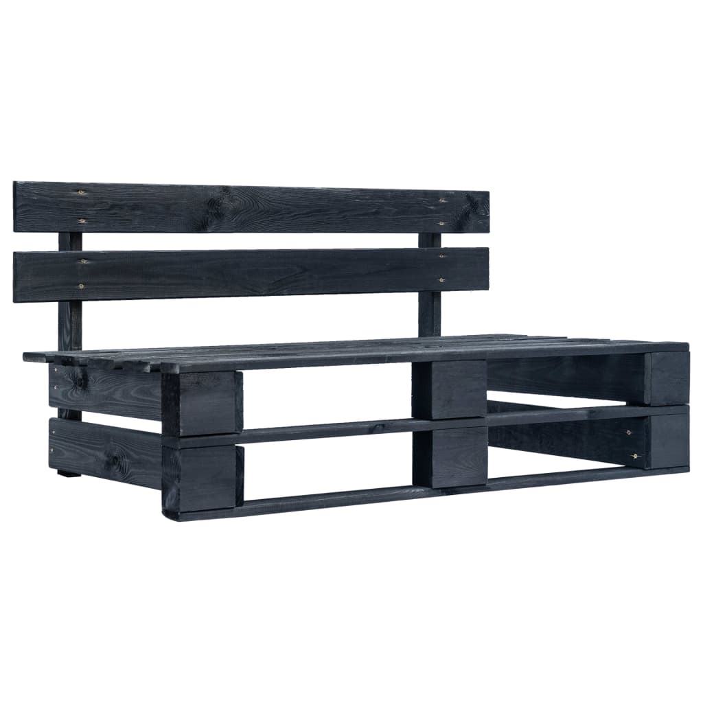 Pallebenk for hage tre svart