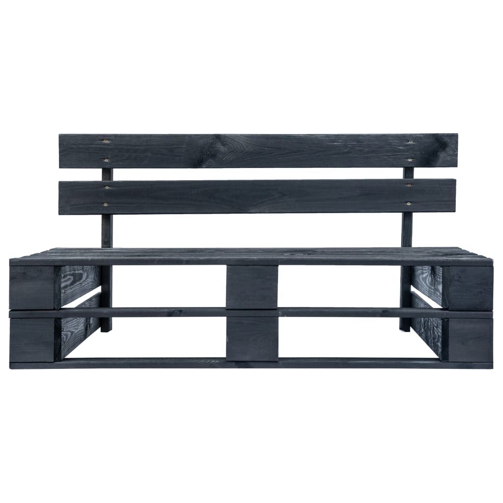 Pallebenk for hage tre svart