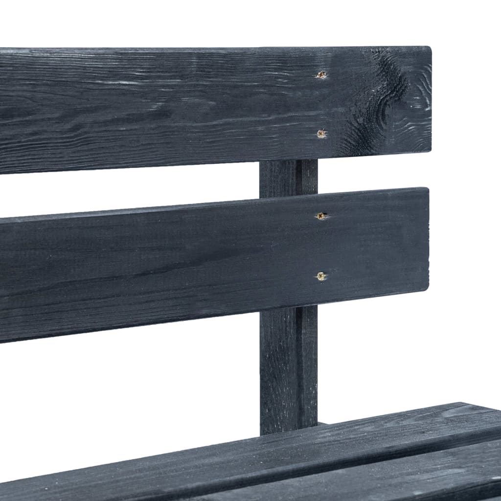 Pallebenk for hage tre svart