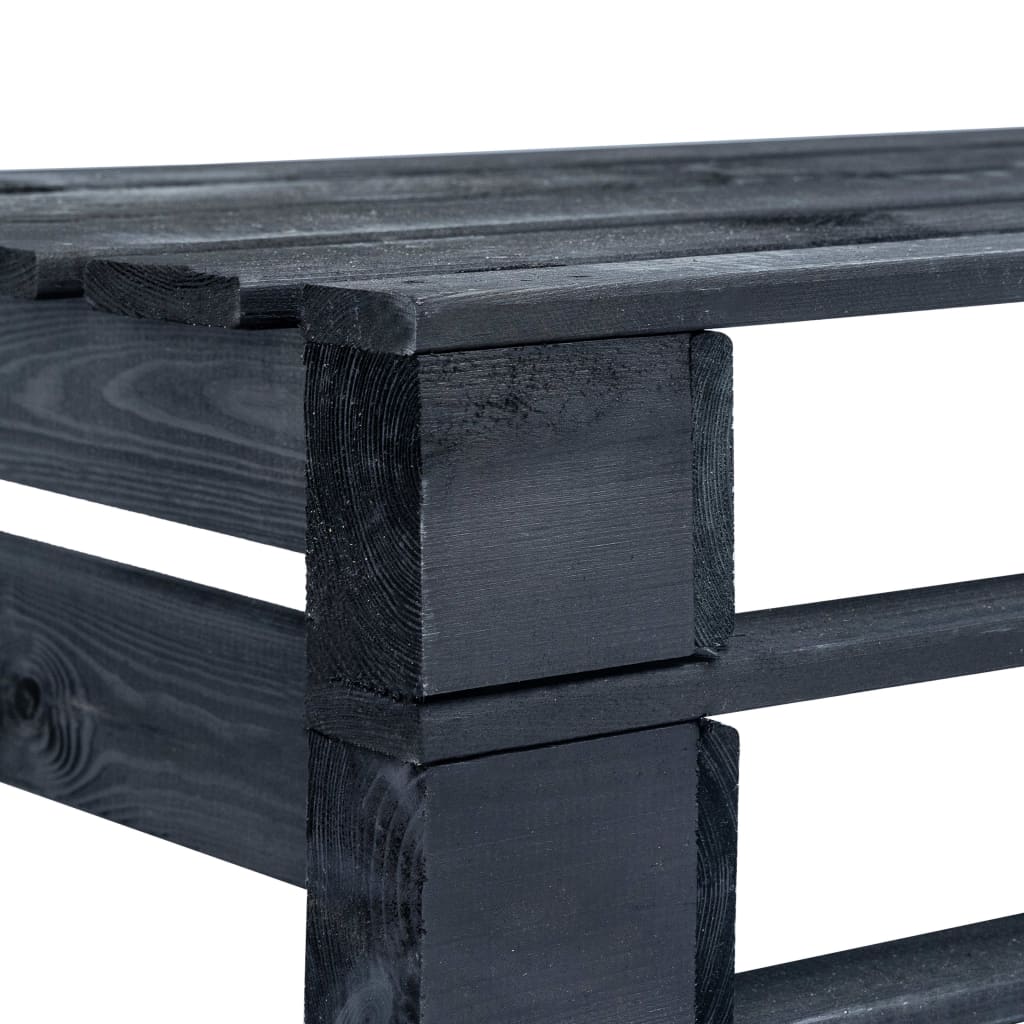 Pallebenk for hage tre svart