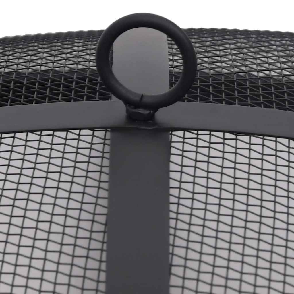 Utendørs bålfat med grill rustfritt stål 76 cm