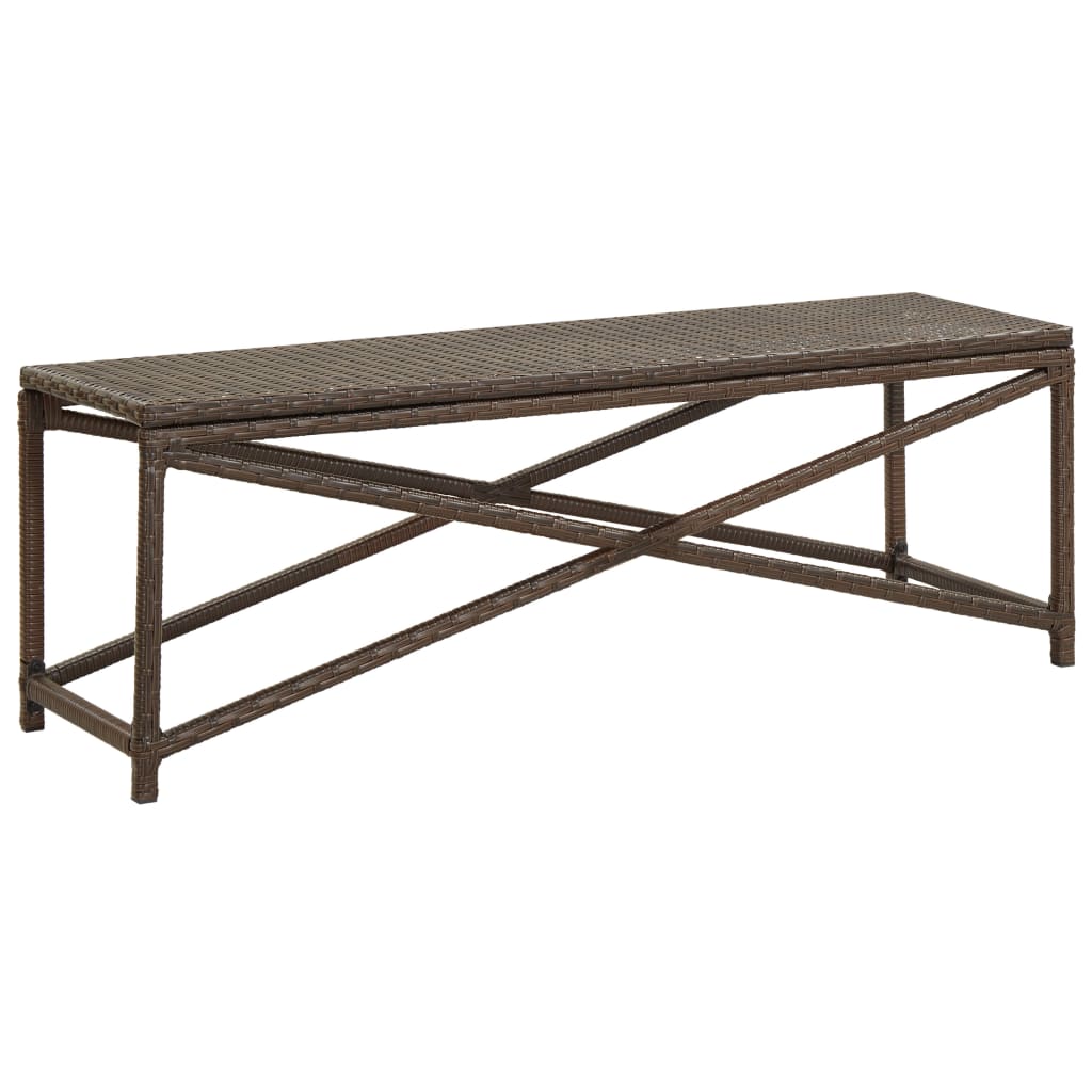 Hagebenk 120 cm polyrotting brun