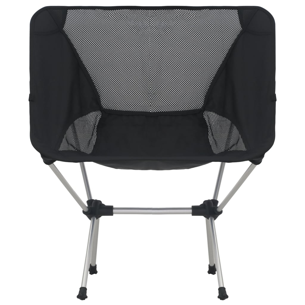 Sammenleggbare campingstoler 2 stk veske 54x50x56 cm aluminium