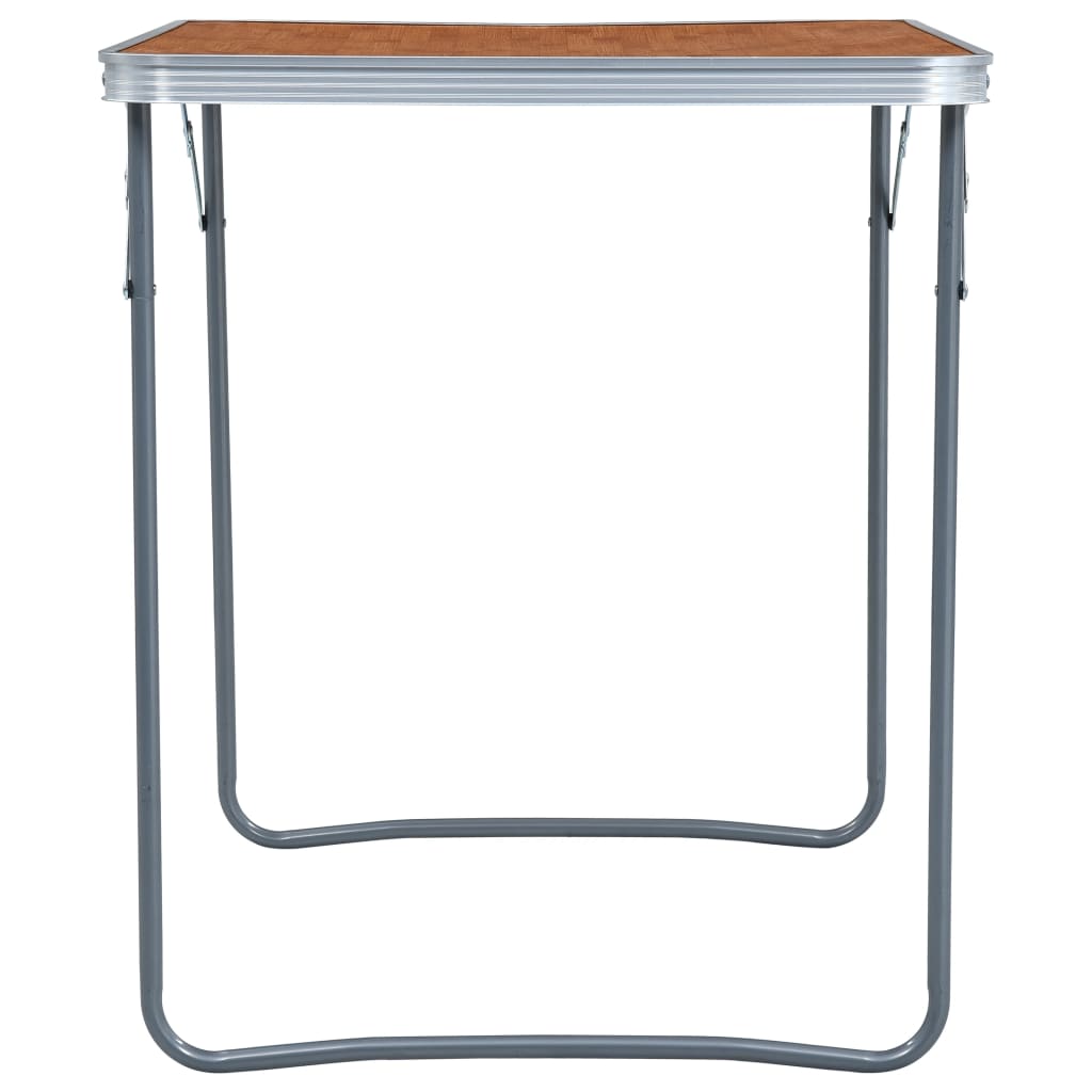 Sammenleggbart campingbord med metallramme 80x60 cm