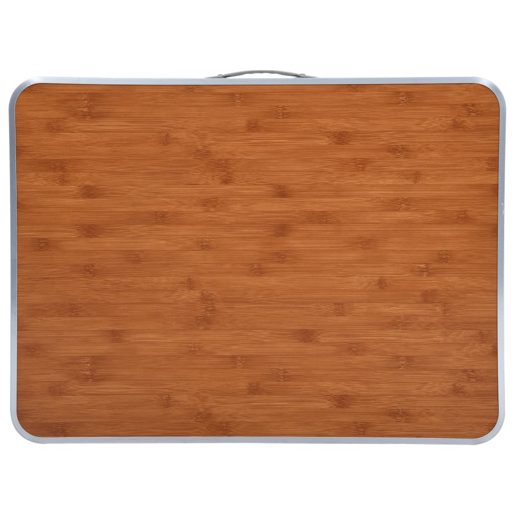 Sammenleggbart campingbord med metallramme 80x60 cm
