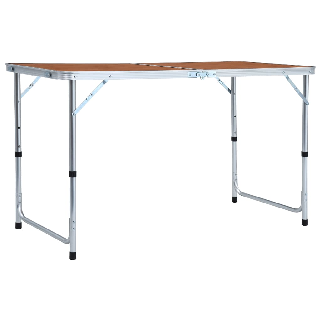 Sammenleggbart campingbord aluminium 120x60 cm