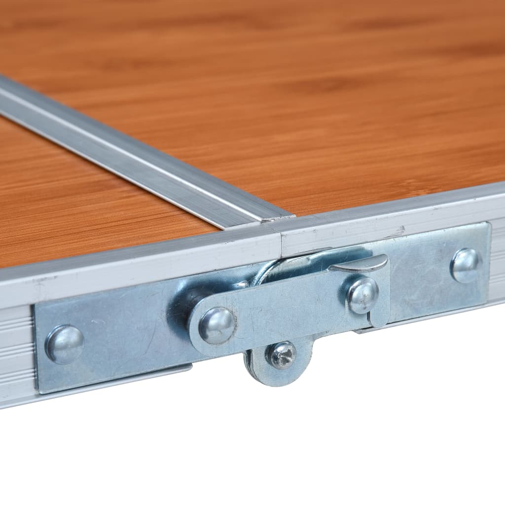 Sammenleggbart campingbord aluminium 120x60 cm