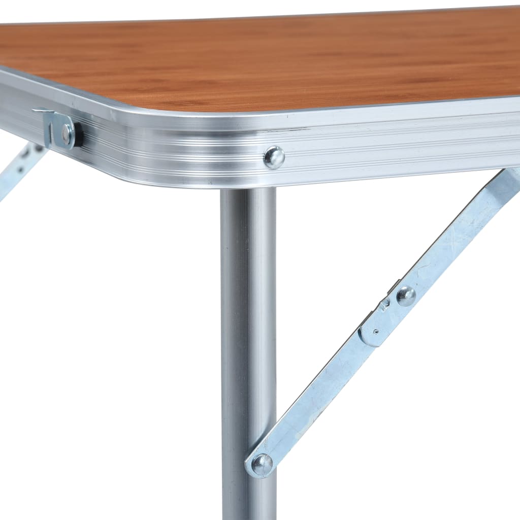 Sammenleggbart campingbord aluminium 120x60 cm