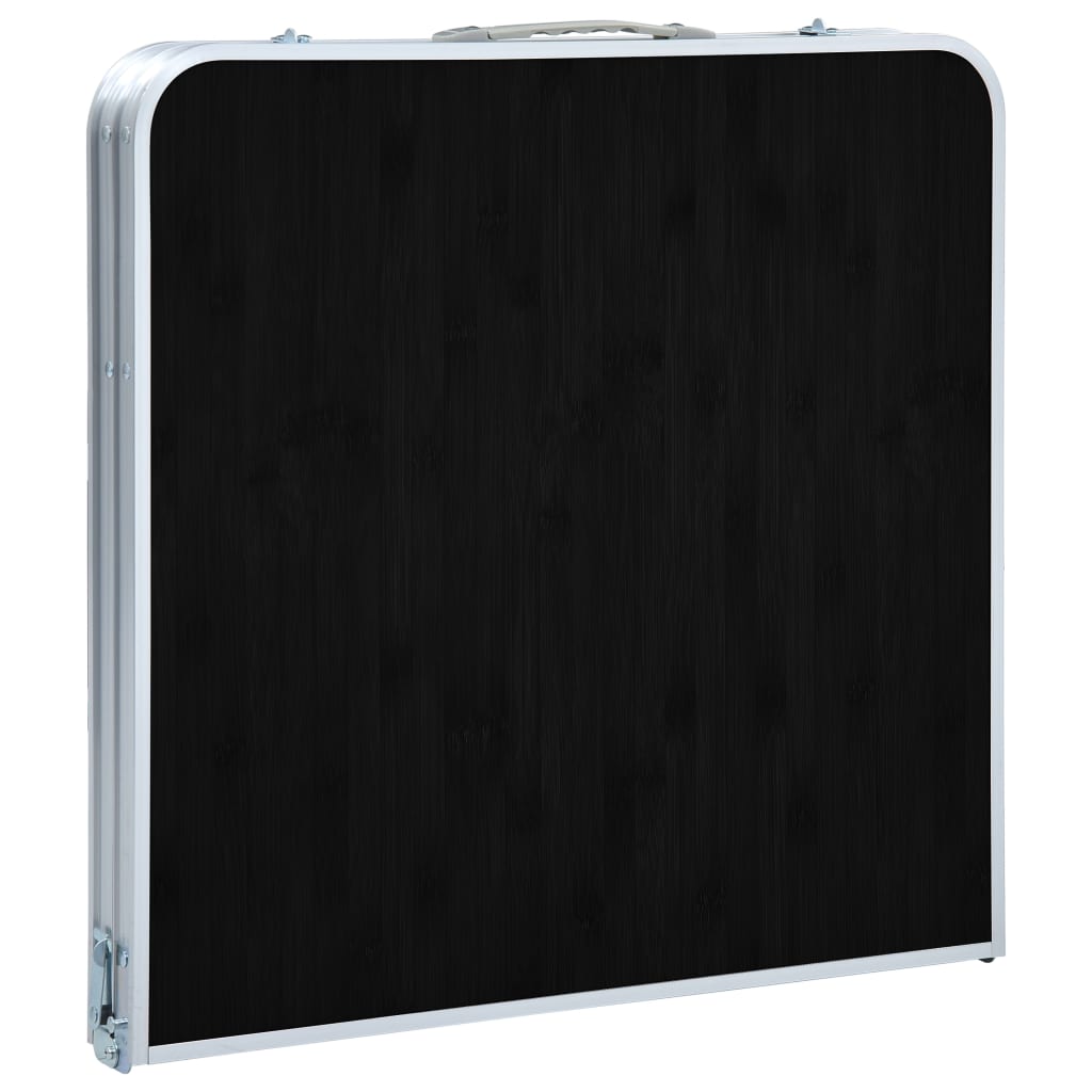 Sammenleggbart campingbord grå aluminium 120x60 cm