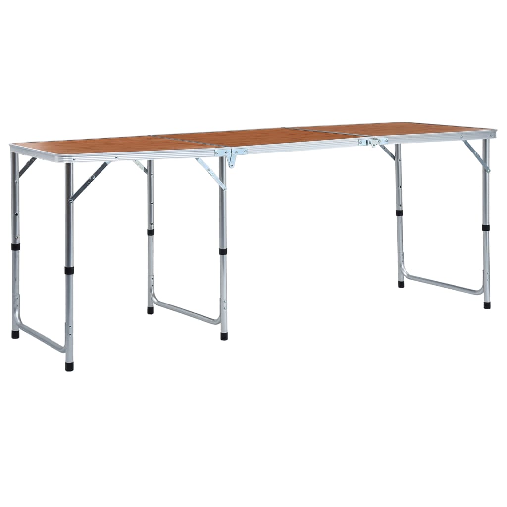 Sammenleggbart campingbord aluminium 180x60 cm