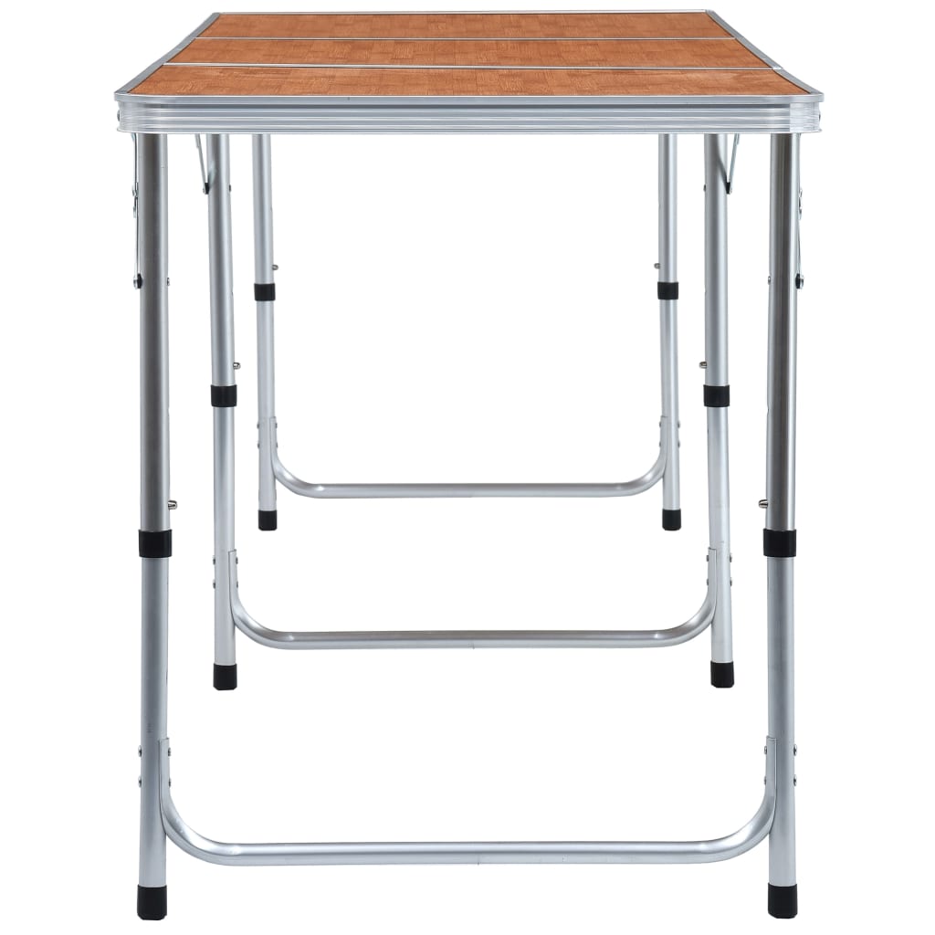 Sammenleggbart campingbord aluminium 180x60 cm