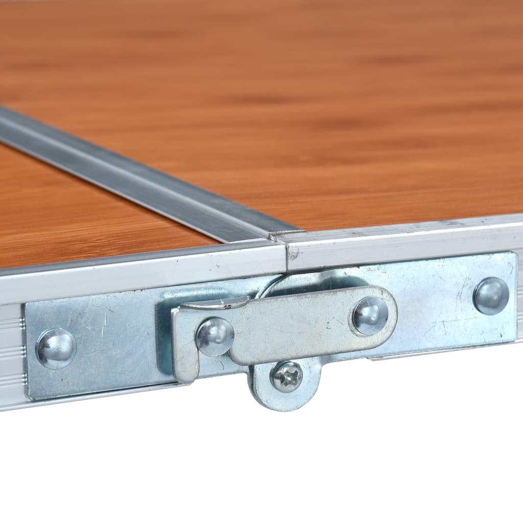 Sammenleggbart campingbord aluminium 180x60 cm