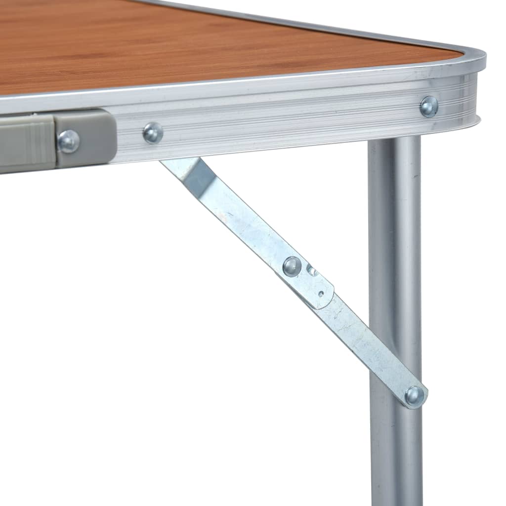 Sammenleggbart campingbord aluminium 180x60 cm