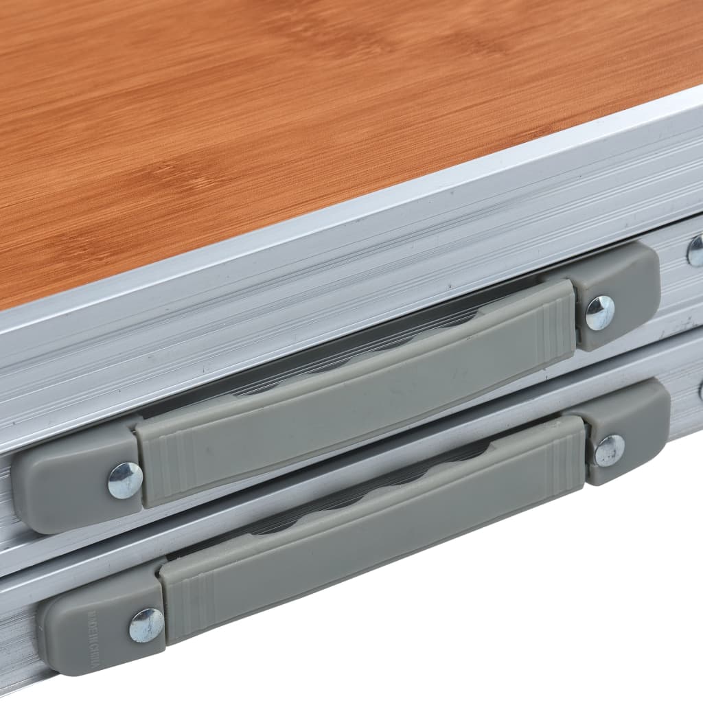 Sammenleggbart campingbord aluminium 180x60 cm