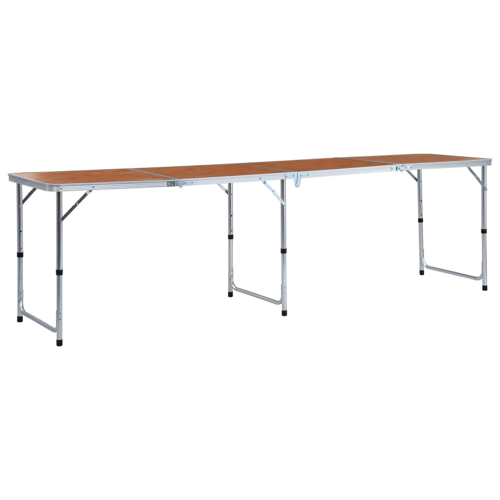 Sammenleggbart campingbord aluminium 240x60 cm