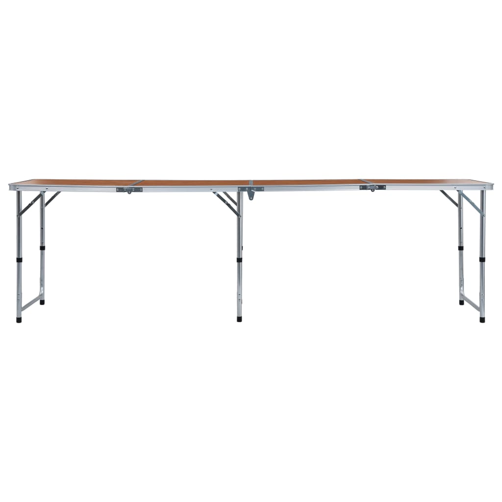 Sammenleggbart campingbord aluminium 240x60 cm