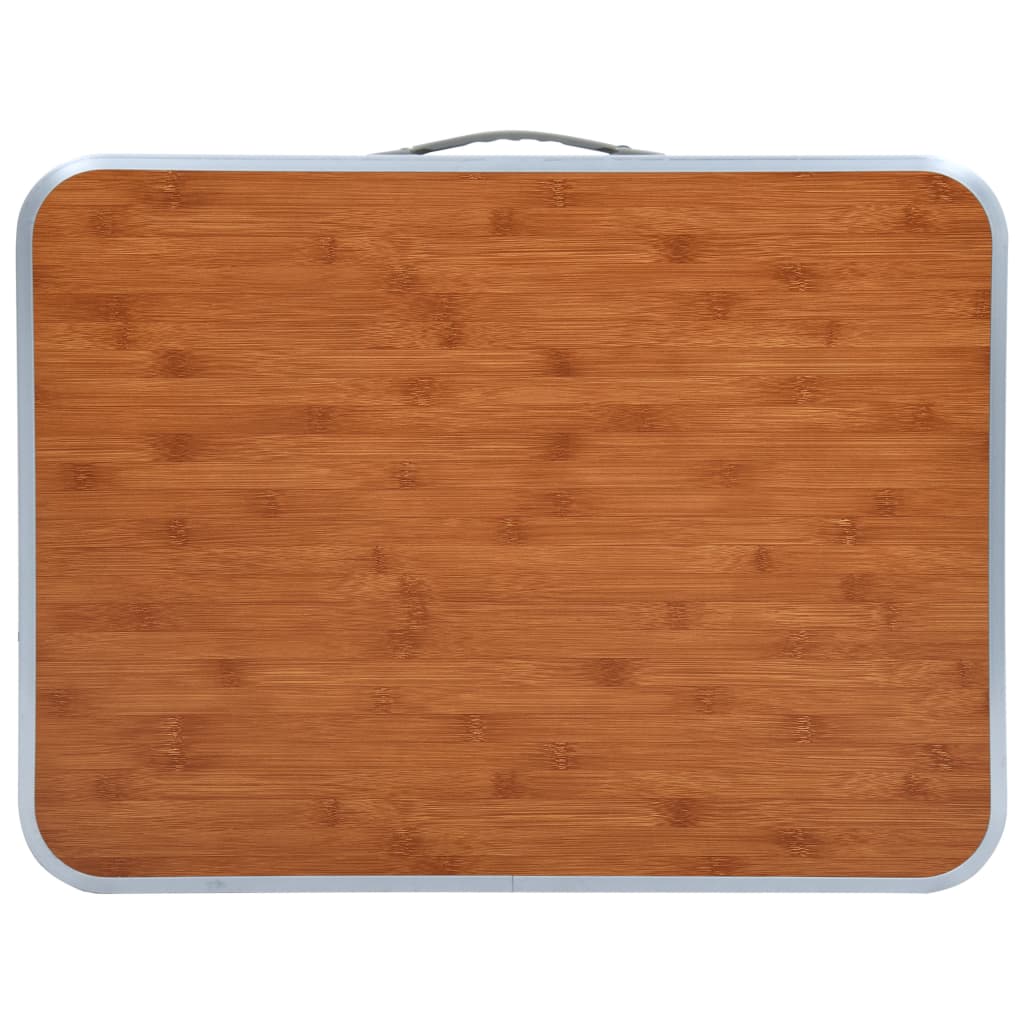 Sammenleggbart campingbord aluminium 60x45 cm