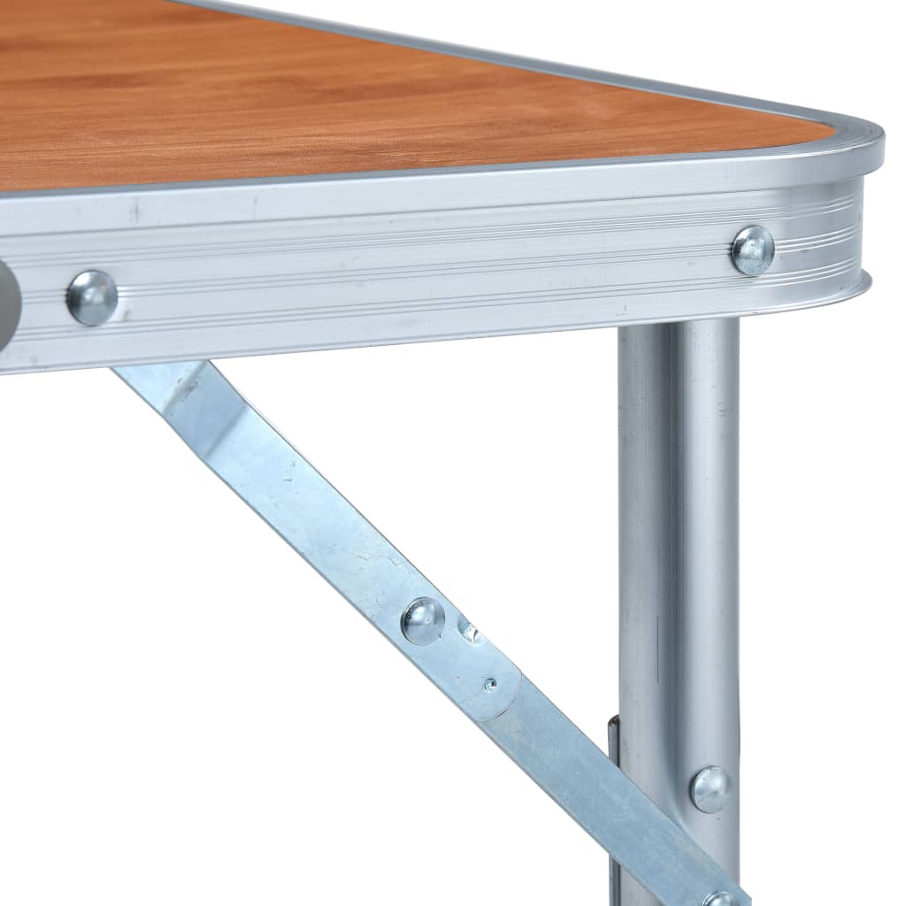 Sammenleggbart campingbord aluminium 60x45 cm