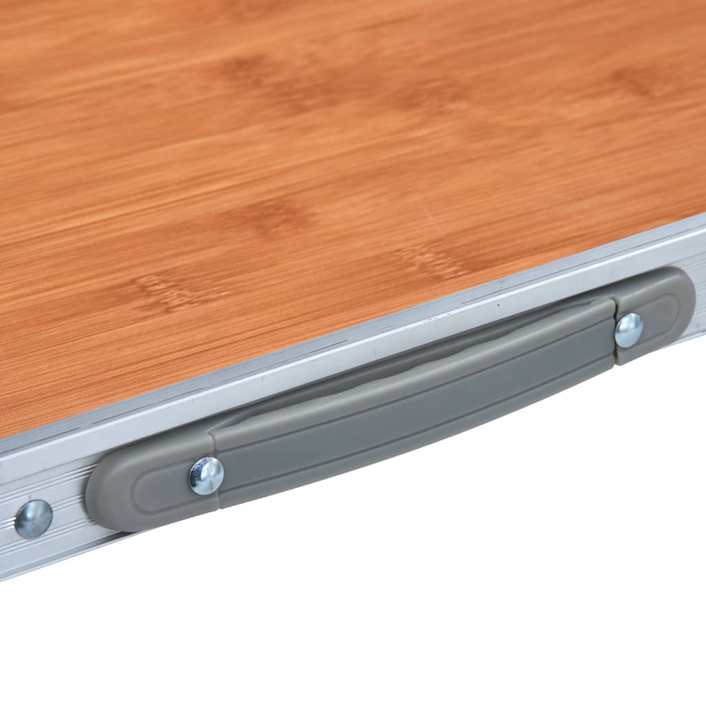 Sammenleggbart campingbord aluminium 60x45 cm