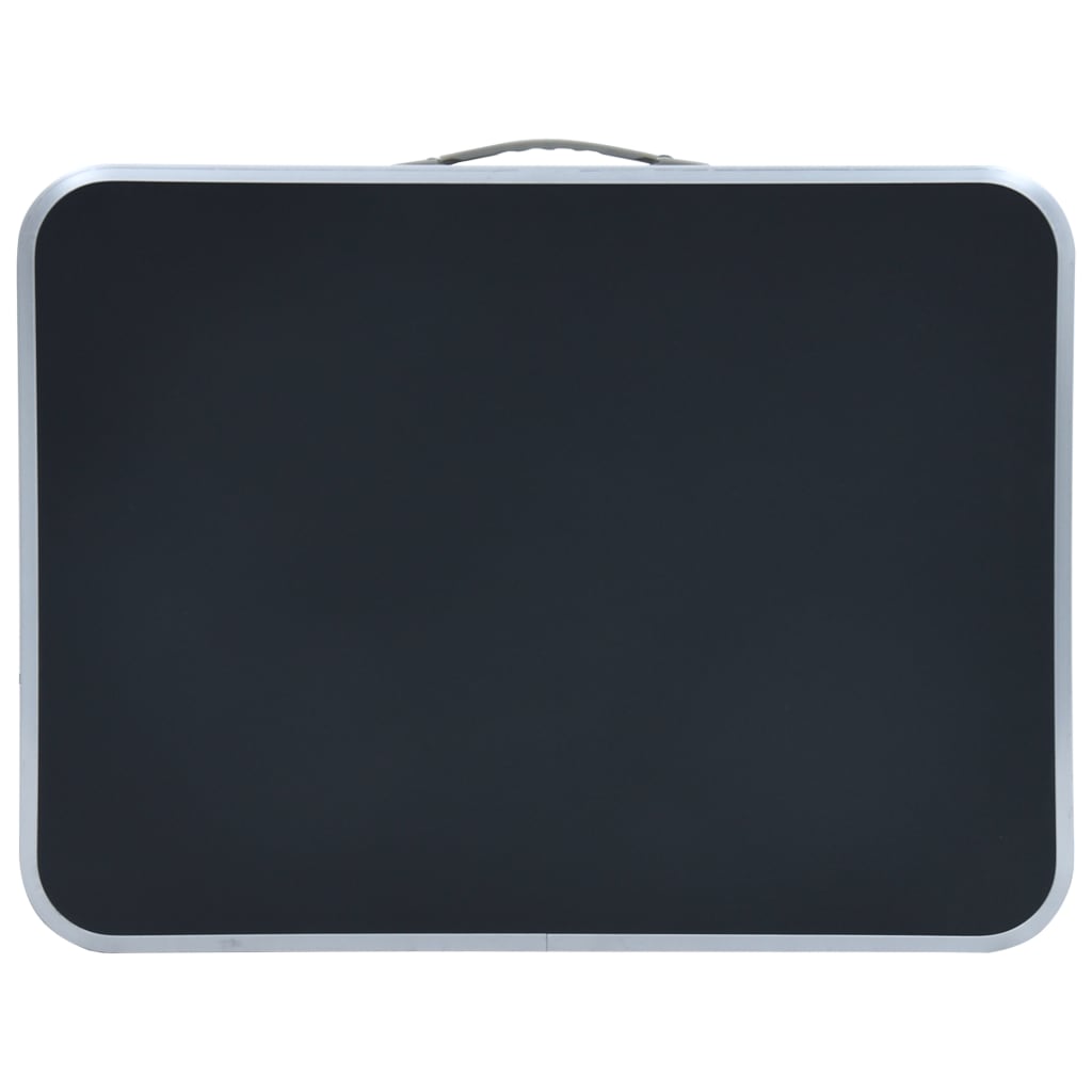 Sammenleggbart campingbord grå aluminium 60x45 cm