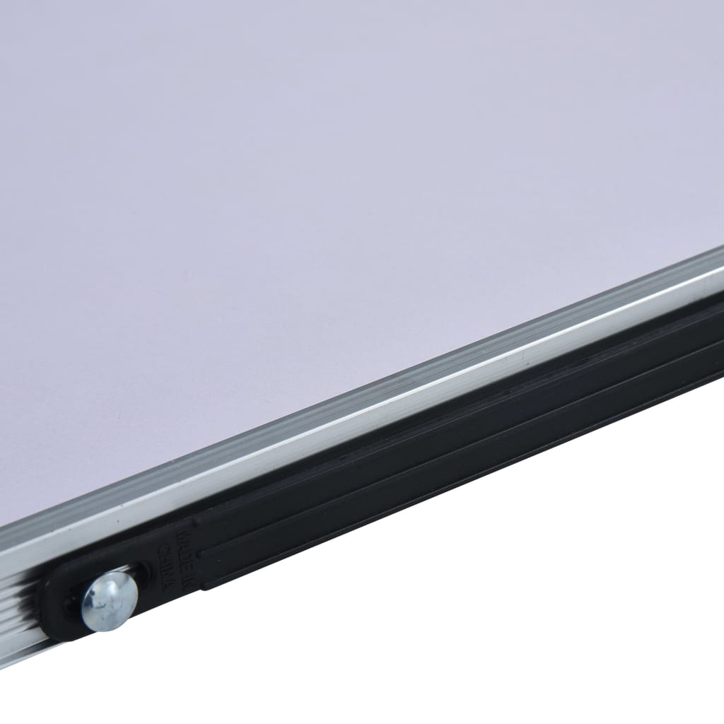 Sammenleggbart campingbord hvit aluminium 60x40 cm