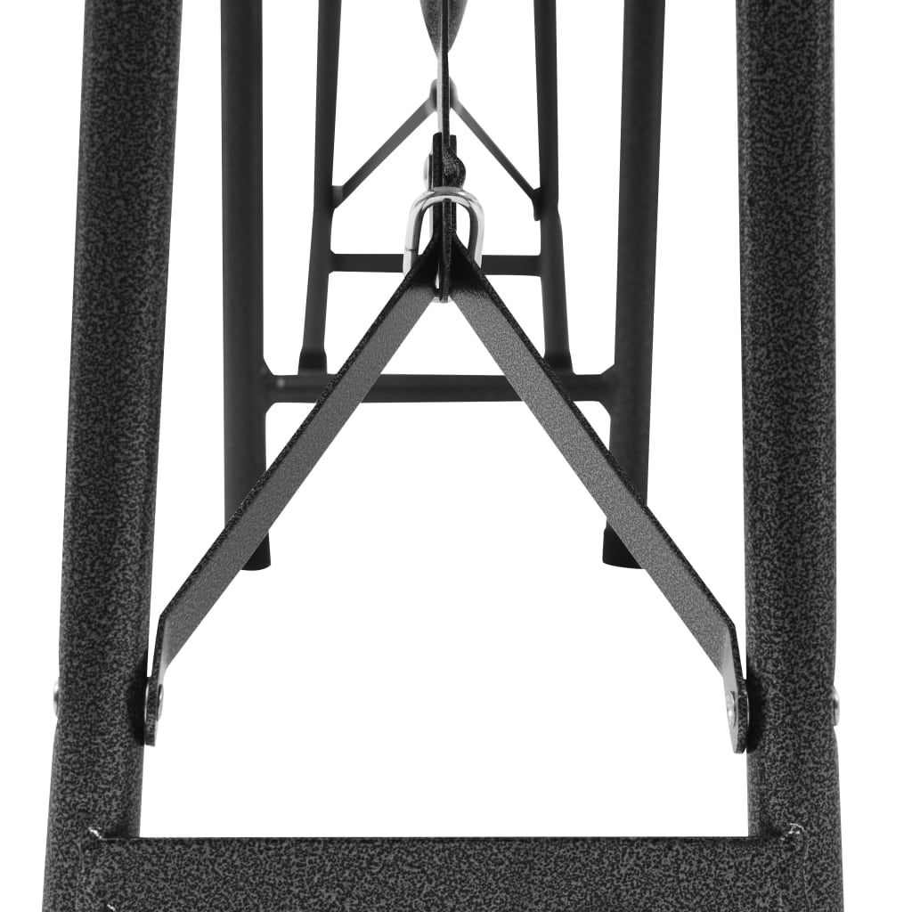 Sammenleggbare hagebenker 2 stk 180 cm HDPE svart