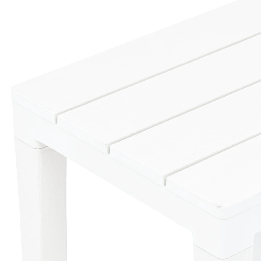 Hagebenker 2 stk hvit plast