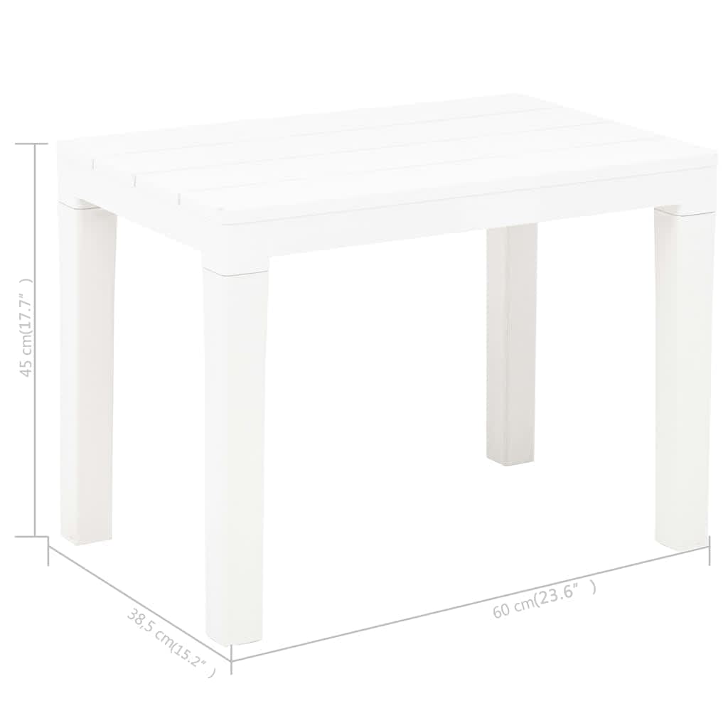 Hagebenker 2 stk hvit plast