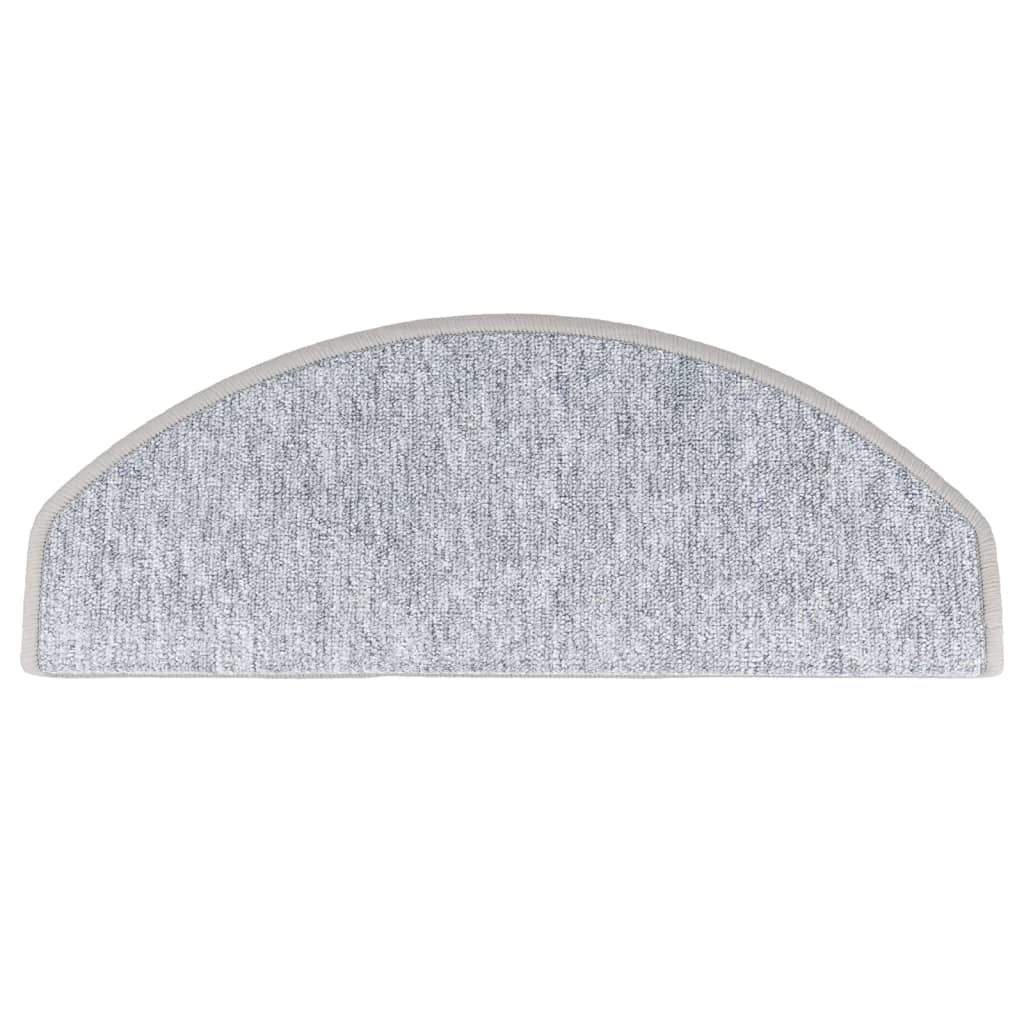 Selvklebende trappematter 10 stk 65x24x4 cm lysegrå
