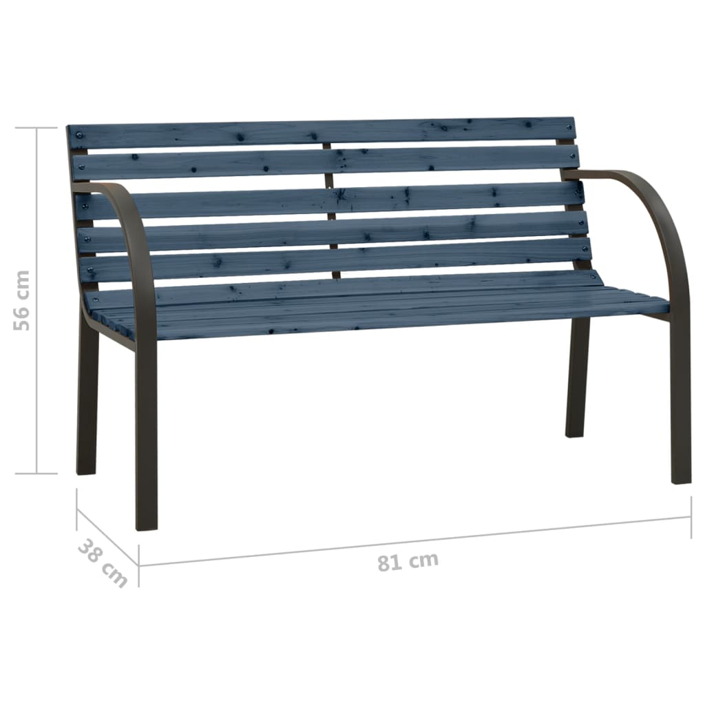 Hagebenk for barn 81 cm kinesisk gran grå