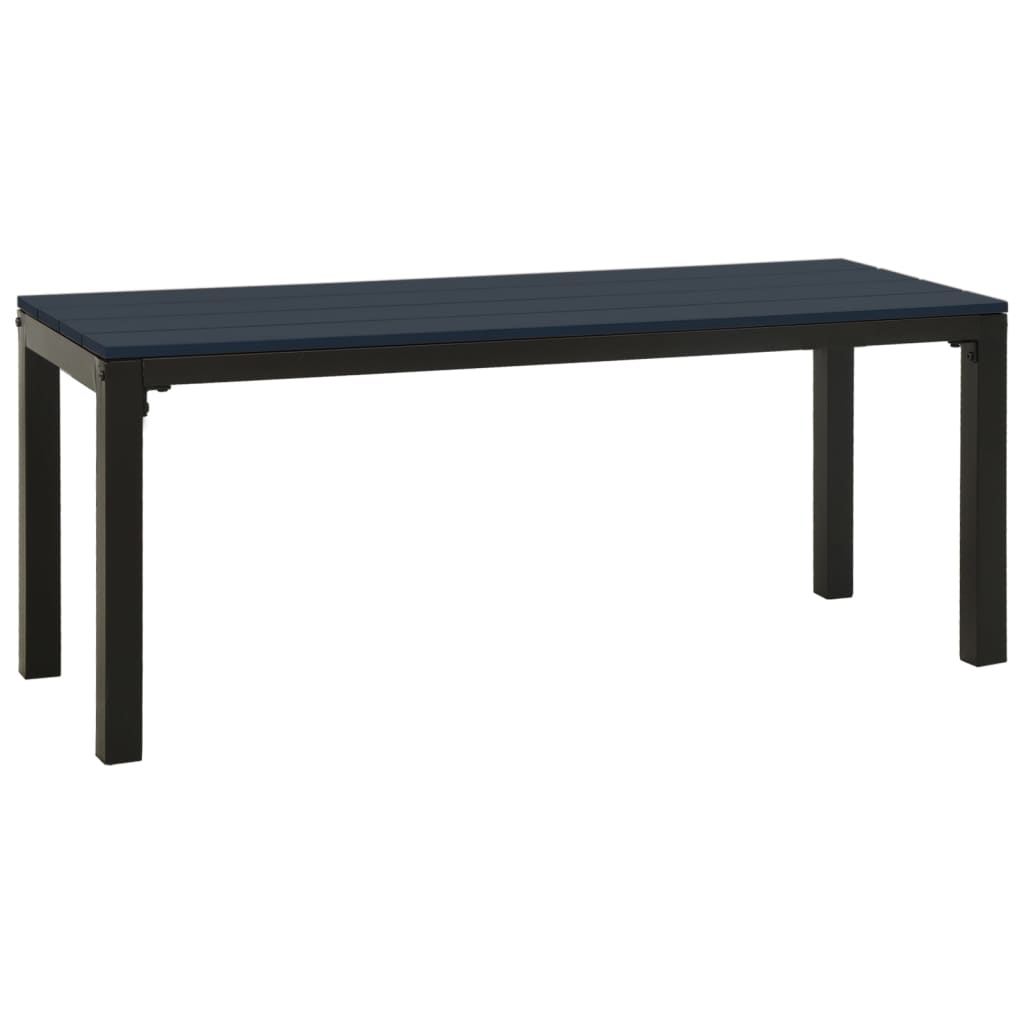 Hagebenk 110 cm stål og WPC svart