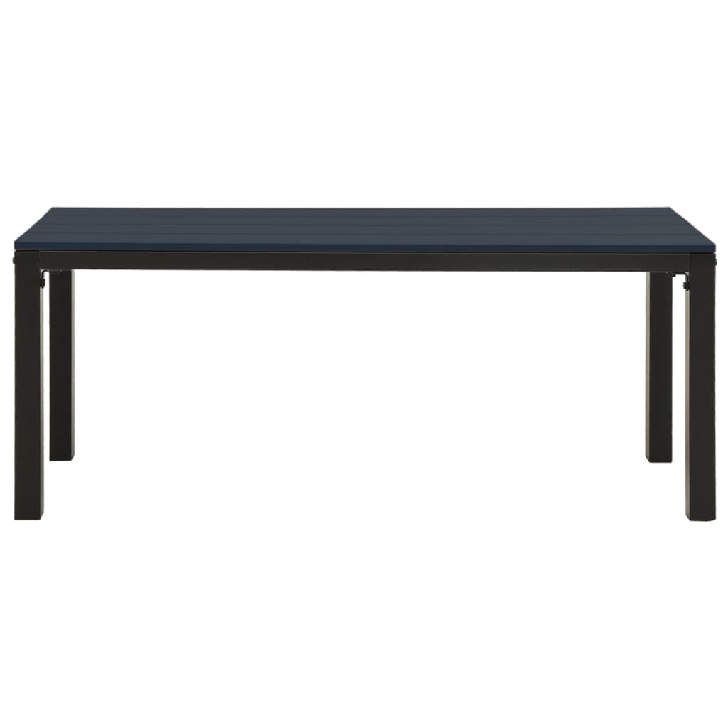 Hagebenk 110 cm stål og WPC svart