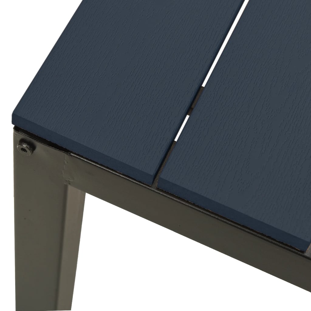 Hagebenk 110 cm stål og WPC svart