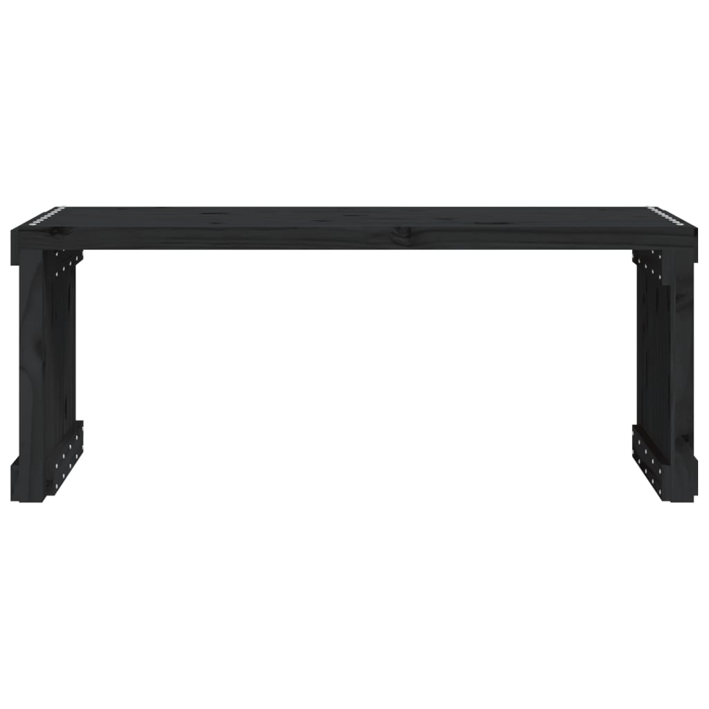 Hagebenk utvidbar svart 212,5x40,5x45 cm heltre furu