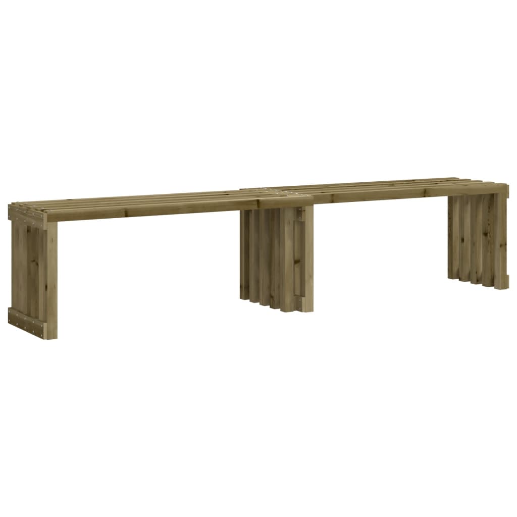 Hagebenk utvidbar 212,5x40,5x45 cm impregnert furu