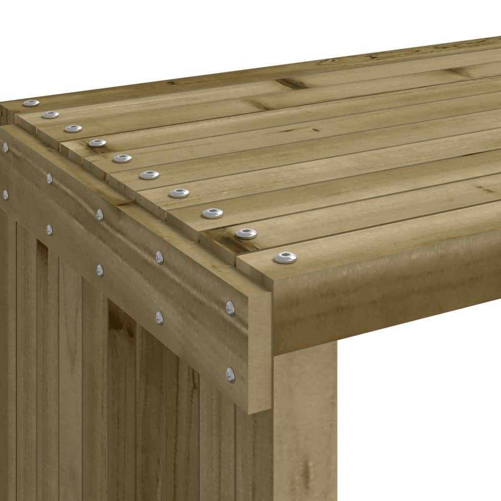 Hagebenk utvidbar 212,5x40,5x45 cm impregnert furu