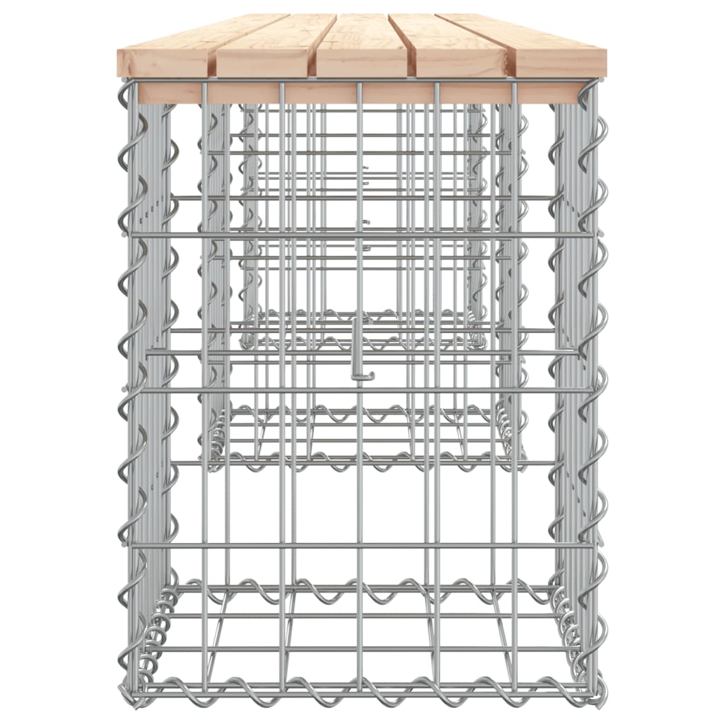 Hagebenk gabiondesign 203x31x42 cm heltre furu