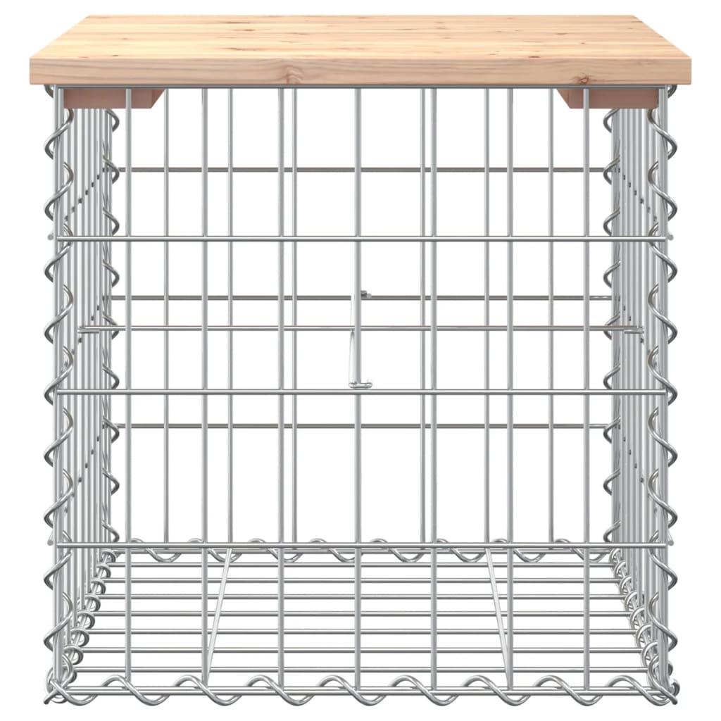 Hagebenk gabiondesign 43x44x42 cm heltre furu