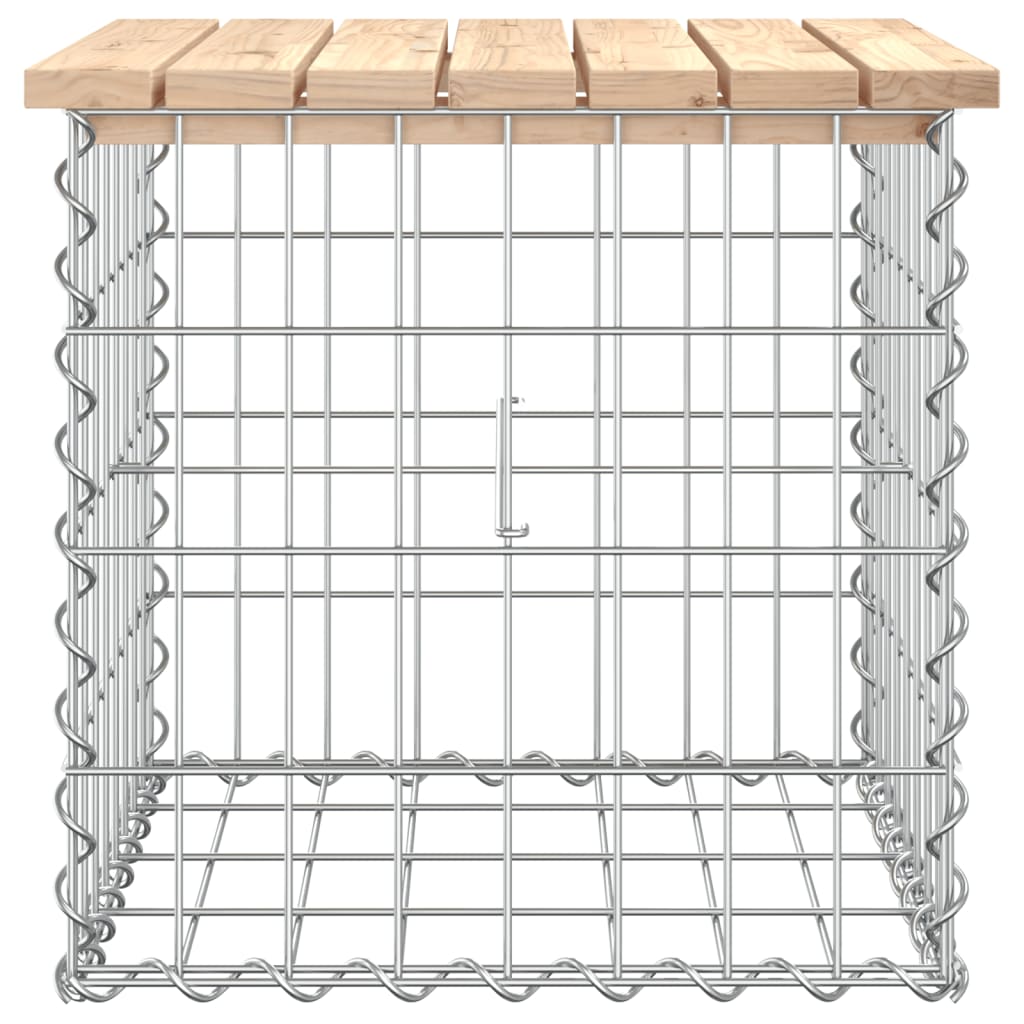 Hagebenk gabiondesign 43x44x42 cm heltre furu