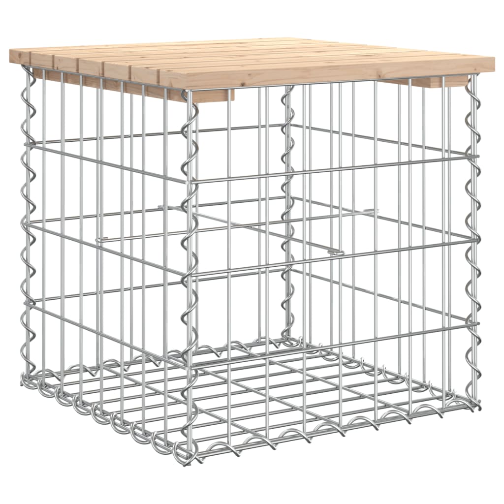 Hagebenk gabiondesign 43x44x42 cm heltre furu