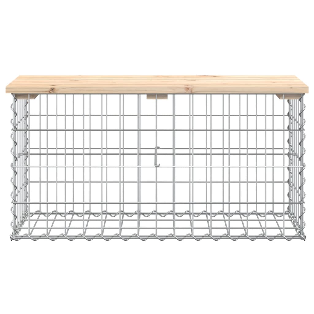 Hagebenk gabiondesign 83x31,5x42 cm heltre furu