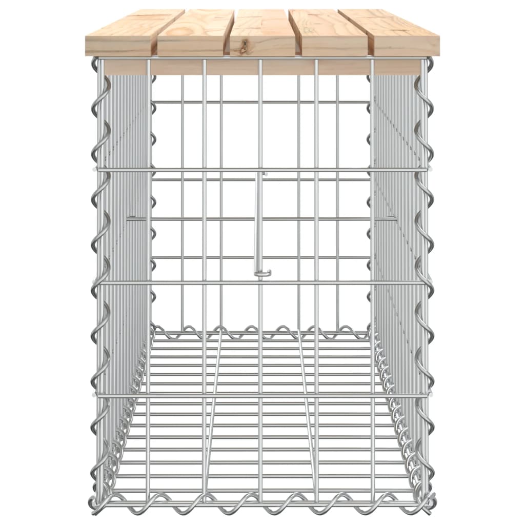 Hagebenk gabiondesign 83x31,5x42 cm heltre furu